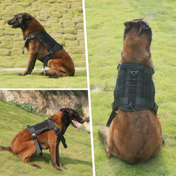 Freedo Tactical Dog Harness No Pull Reflective Military Dog Harness With Handle Service Dog Vest For Training Adjustable Working Pet Vest Easy Cont