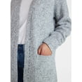 thumbnail image 5 of Time and Tru Women's Open Front Cardigan Sweater with Long Sleeves, Sizes XS-XXXL, 5 of 6