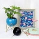thumbnail image 3 of Round Metal Flower Vase with Base - Indoor Outdoor Decoration - Black, 3 of 5