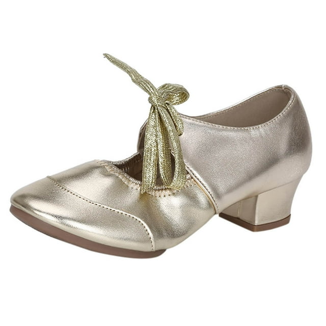 Kcodviy Chaussures de Danse pour Femmes, Bottes de Bal Épaisses, Bottes de Danse Latine, Bottes de Vache Rétro à Talon Plateforme Grand