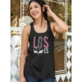 thumbnail image 2 of Los Angeles City Platform Racerback Tank Women -Image by Shutterstock, Female XX-Large, 2 of 4
