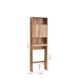 thumbnail image 6 of Over The Toilet Storage Cabinet for Bathroom Storage, Bathroom Organizer Shelf Over Toilet with 2 Open Shelves and Cabinets, Above Toilet Storage Cabinet for Bathroom Space Saving, 76.77 in H, Natural, 6 of 6