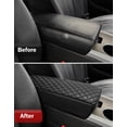 thumbnail image 7 of KBH Center Console Cover for 2011-2014 Ford Edge Accessories, Car Arm Rest Lid Cushion Pad, Black Leather Trim Interior, 7 of 7