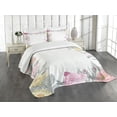 thumbnail image 3 of Ambesonne Shabby Flora Quilted Bedspread Set 3 Pcs, Wild Garden Vintage, Queen Size, Multicolor, 3 of 5
