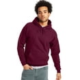 thumbnail image 2 of Hanes EcoSmart Unisex Fleece Hoodie (Big & Tall Sizes Available) Maroon XL, 2 of 5