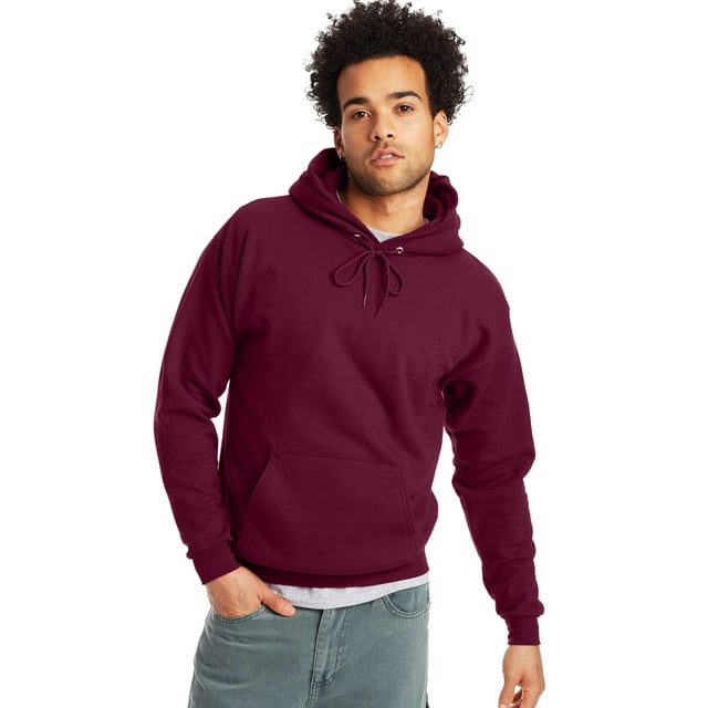Hanes Chandail à Capuchon en Molleton EcoSmart pour Hommes, 3TG, Bordeaux