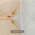 thumbnail image 4 of Funda de cabecero universal, funda de cabecero elástica suave, funda protectora de felpa corta a prueba de polvo y lavable, para decoración de dormitorio, blanco, 180 cm, 4 of 5
