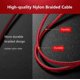 thumbnail image 3 of High-quality Nylon Braided Data Cable 3 in 1 Fast Charge Charging Cable Compatible with iOS Android Phone (NOT Support Data Transmission), 3 of 5