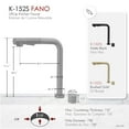 thumbnail image 4 of Stylish Single Handle Brushed Stainless Steel Lift Up Kitchen Faucet K-152S, 4 of 11