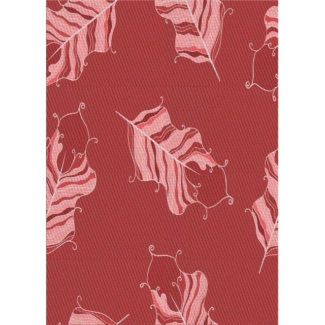 Ahgly Company Tapis Rectangulaire Lavable en Machine Rouge Transitionnel, 8 Pieds x 10 Pieds