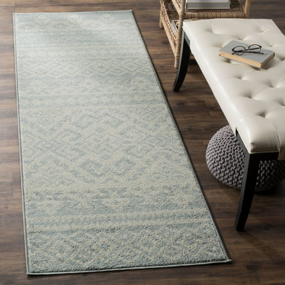 SAFAVIEH Adirondack Zachary Southwestern Runner Rug, Slate/Ivory, 2'6" x 6'