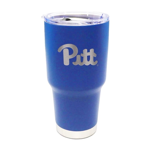 NCAA Pitt Panthers 30 ounce Stainless Steel Tumbler in Team Color with Team Logo