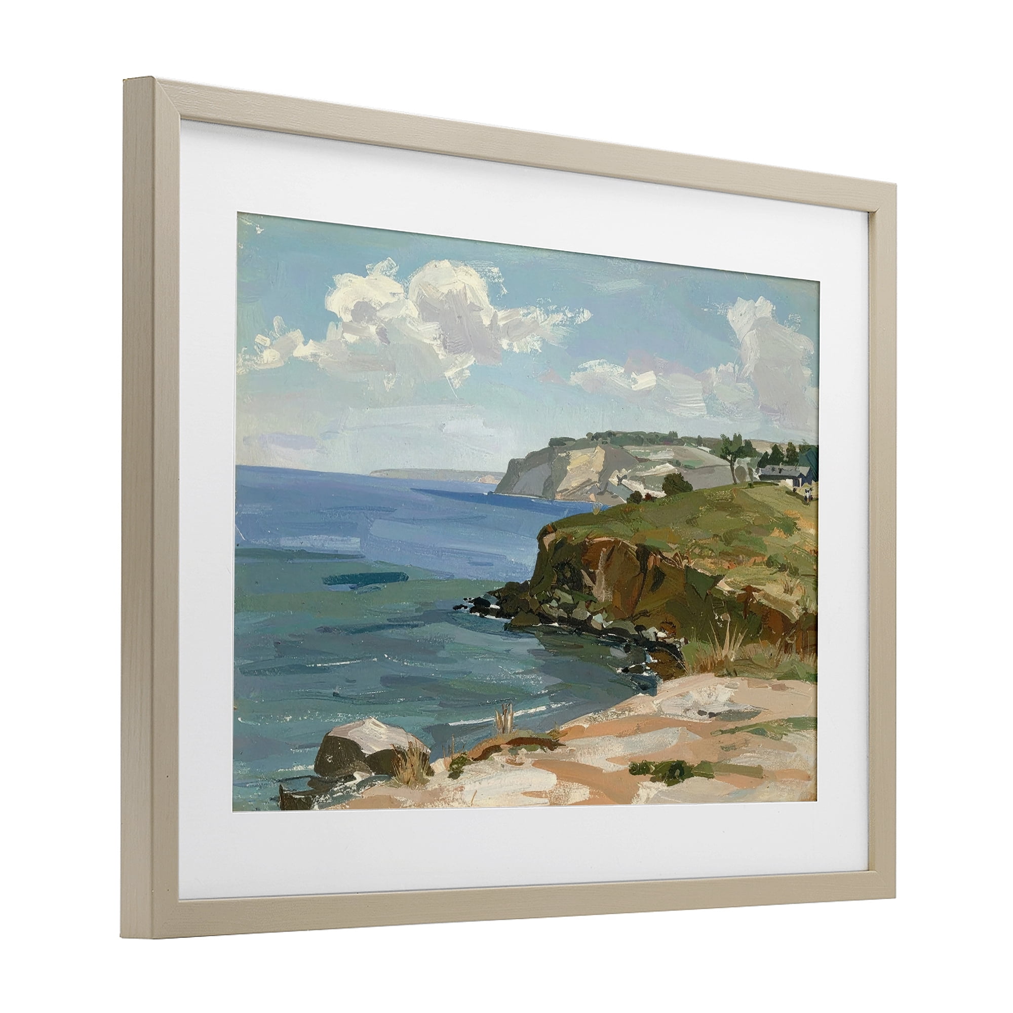 Stupell Industries Along The Shore Scenery Birch Framed Print Under Glass, design by Alonza Saunders
