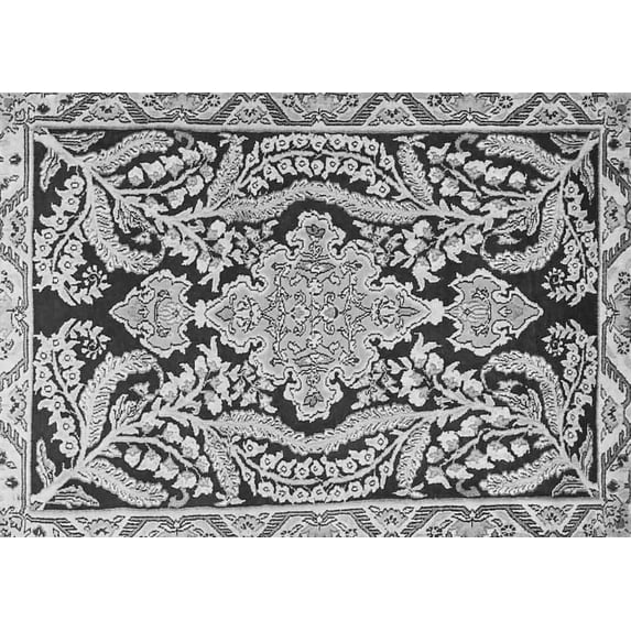 Ahgly Company Indoor Rectangle Persian Gray Traditional Area Rugs, 2' x 3'