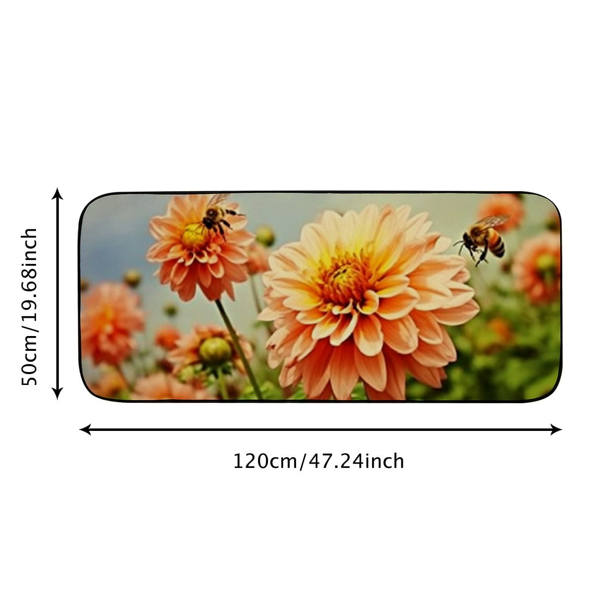 Qinduosi Decorative Door Mat, Door Mat with Non-Slip Rubber Backing, Easy Cleaning, Traps Dirt, for Entry, Patio, Garage 19.68*47.24 in