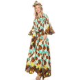 thumbnail image 3 of Sakkas Tesa Women's Off the Shoulder Top Pants Set African Ankara Print w/Pockets - 40-Multi - One Size Regular, 3 of 5