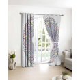 thumbnail image 3 of Polka Dot Blackout Curtains for Bedroom/Living Room, Thermal Insulated Kitchen Curtains, Colorful Rainbow Art Watercolor Grommet Darkening Window Treatment Drapes 52"x72"x2, 3 of 8