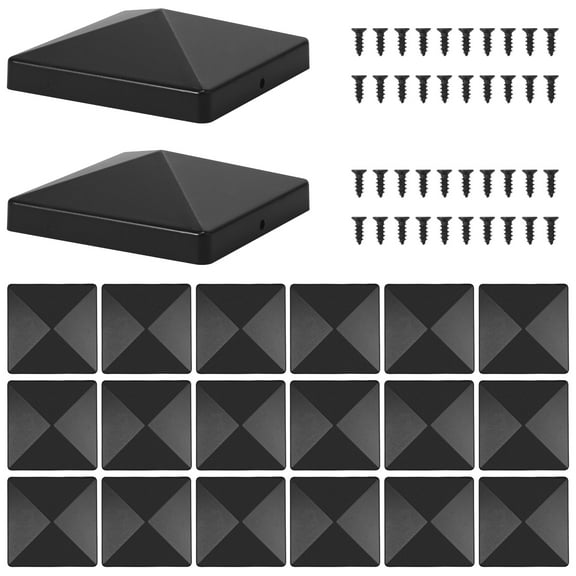 Tcwhniev 20Pcs Platic Fence Post Cap Effective Protection Square Column Cap Easy to Install Railing Cover for Fence Inner Diameter 4 inch