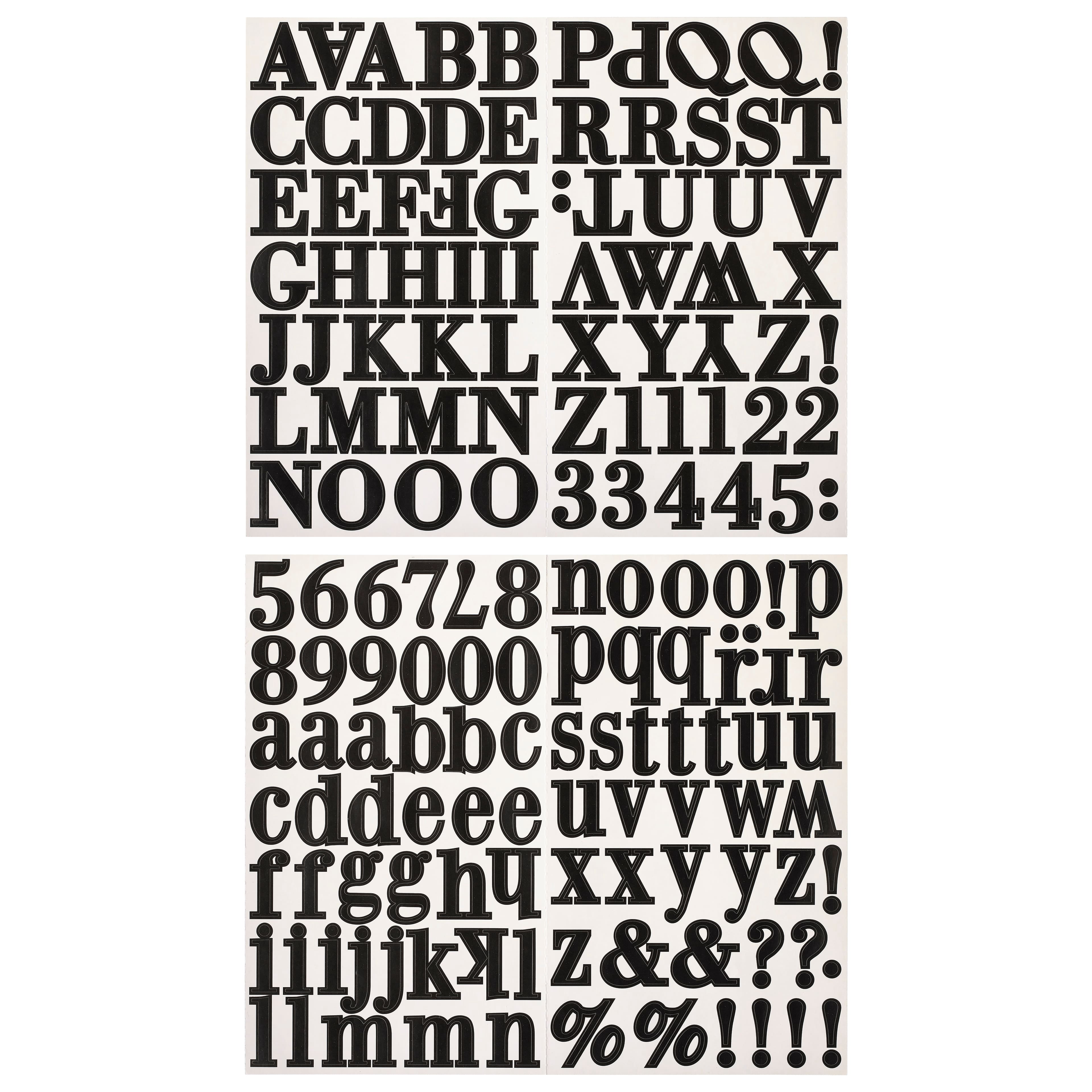 Recollections Black Serif Alphabet Stickers, 12 Packs: 156 ct. (1,872 total)