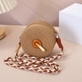 thumbnail image 6 of Jiibva Straw Shoulder Bags Beach Bag Coin Purse Round Woven Crossbody Bag Handwoven Rattan Purses for Women Summer Beach Woven Crossbody Straw Purses, 6 of 7