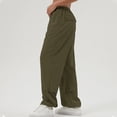 thumbnail image 4 of cfhntfmh Women's Cargo Joggers with Pockets Hiking Cargo Lightweight Pants for Women Workout Athletic Outdoor Trousers（Army Green,X-Large), 4 of 6