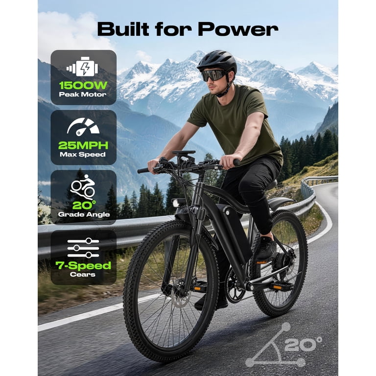 good electric bicycle Spark 20x4.0" Moped-Style E-Bike 7-Speed E-Bike for Adults, 26"