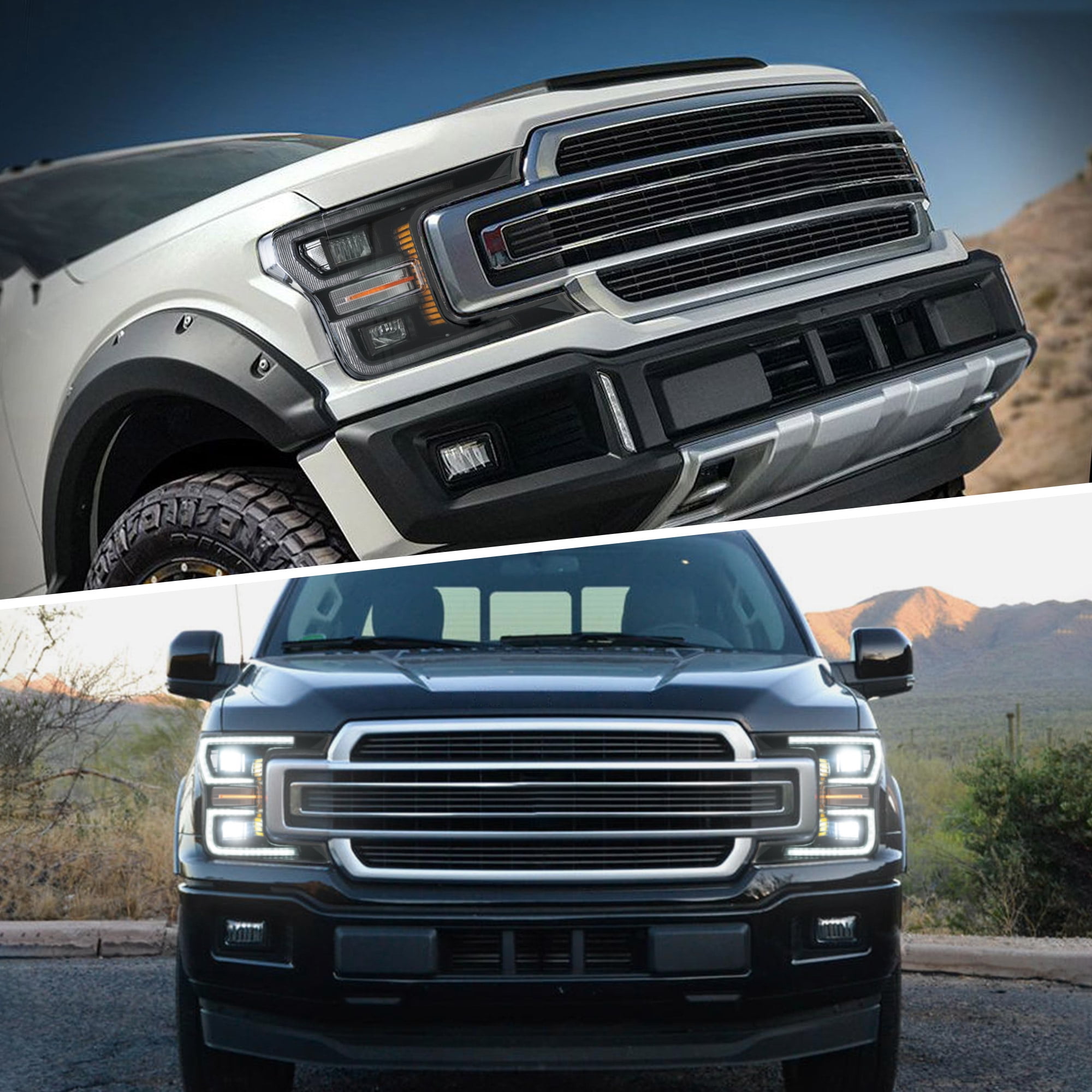 VLAND LED Headlights for 2018 2019 2020 Ford F150 XLT XL SSV Police Responder Platinum Limited Lariat King Ranch