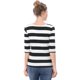thumbnail image 5 of Disfraz de navidad Camisecon mangas de codo pamujer Camisebásiinformal con cuello de barco y corte ajustado Negro Blanco 3XL, 5 of 6