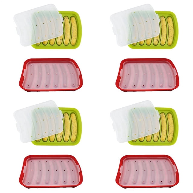 8X Molde para Hacer Salchichas, Silicona, Molde para Hacer Salchichas y Jamón DIY, Hogar de Cocina, Molde para Herramientas para Hornear