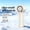 White, variant on Handheld Semiconductor Cooling Fan, Ice Compress Portable Mini Fan With RGB Light 3 Speed Adjustable, USB Rechargeable Silent Air Cooler, For Travel Commute Office Outdoor Use