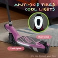 thumbnail image 3 of Greater Electric Scooter for Kids Ages 6-12, 12V Lightwetght Power E-Scooter Ride on with Rainbow LED Lights, 6.84 MPH Max Speed & 110LBS Capacity, Idea Gifts for Boys and Girls, Pink, 3 of 8