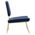 thumbnail image 3 of Modway Ponder Performance Velvet Lounge Chair in Navy, 3 of 5