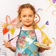 thumbnail image 3 of Pioneer Flower Floral Print Pattern Kids Aprons for Girls and Boys,Adjustable Neck Strap Toddler Aprons for Kids Cooking Baking, 3 of 7