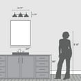 thumbnail image 6 of Hunter - Mill Valley 3-light Matte Black, Medium Size Vanity Light, Dimmable, Traditional Style, Vanity Shaped, for Bedrooms, Dining, Living Rooms - 48230, 6 of 8