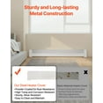 thumbnail image 4 of Baseboard Heater Cover, 5ft Standard Electric Heating Unit Front Panel Replacement, Heavy-Duty Steel, Easy Install for Bedroom Home Improvement, White, 4 of 11