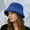 Blue, variant on Winter Fashion Bucket Hat - Warm Fuzzy Faux Fur Hat for Women & Men, Unisex Versatile Plush Fisherman Cap, Comfortable Soft Ear Flaps for Skiing, Travel, Daily Casual, Orange