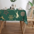 thumbnail image 2 of LNWH Merry Christmas Elements Pattern Rectangle Tablecloth, Resistant Wrinkle Resistant Washable Table cloth, 54x72in, 2 of 8