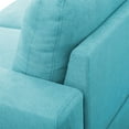 thumbnail image 3 of Hommoo Modern Linen 2-Piece Living Room Sofa Set Sectional Couches and Sofas, L-Shaped Sectional Couch Sofa, Light Blue(No Ottoman), 3 of 9