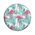 thumbnail image 3 of Rv Spare Tire Cover 15 inch - Flamingo print Tire Covers for Trailers, Adjustable Camper Spare Tire Cover, 3 of 7