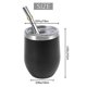 thumbnail image 4 of Yerba Mate Gourd Tea Cup Set 355ml double-walled stainless steel coffee water cup with lid 2 Bombillas straws, 4 of 5