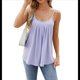 thumbnail image 1 of Camisetas Sin Mangas para Mujer, Top de Verano con Tirantes Finos, Camisa Holgada para Vacaciones en la Playa, Informal, 2025 Púrpura M, 1 of 9