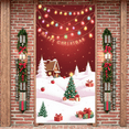 thumbnail image 5 of Decorative Design Happy Christmas Banner Holiday Lights Festive Elements Winter Wonderland Polyester Material for Holiday Celebration Indoor Decoration Party Background, 5 of 9