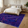 thumbnail image 3 of ODIKA 6'x9' Ultra-Soft Area Rug, Portal Motif Vortex Comet Uranus Themed Galaxy Starry Nebula Playful Expressive None Washable, Bare feet friendly, Silk-Touch for Guest Room, Bedroom, 3 of 7