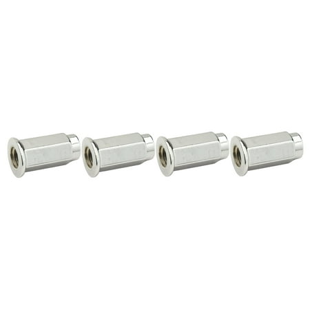 ITP (4pk) Flat Base Chrome Lug Nut 3/8" with 14mm Head for Polaris DIESEL 455 4X4 1999-2002