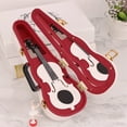 thumbnail image 2 of White White Ballet Violin Music Box Rotating Dancer Figure Hand Crank Musical Gift For Girls 9.8 Inch Size, 2 of 5