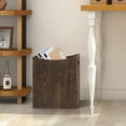 thumbnail image 6 of 5.3 Gallon Rustic Wood Trash Can Wastebasket with Handles, Brown, Set of 2, 6 of 8