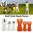thumbnail image 1 of Meileang Golf Club Head Covers Dustproof Faux Leather Golf Putter Cover Solid Color Plush Lining Golf Club Cover Gift for Golfers, 1 of 8