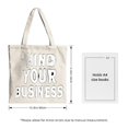 thumbnail image 5 of Stylish Canvas Tote Bag with ' YOUR BUSINESS ' in Bold White Letters - Perfect Reusable Shopping Bag for Parties Travel and Everyday Use, 5 of 6