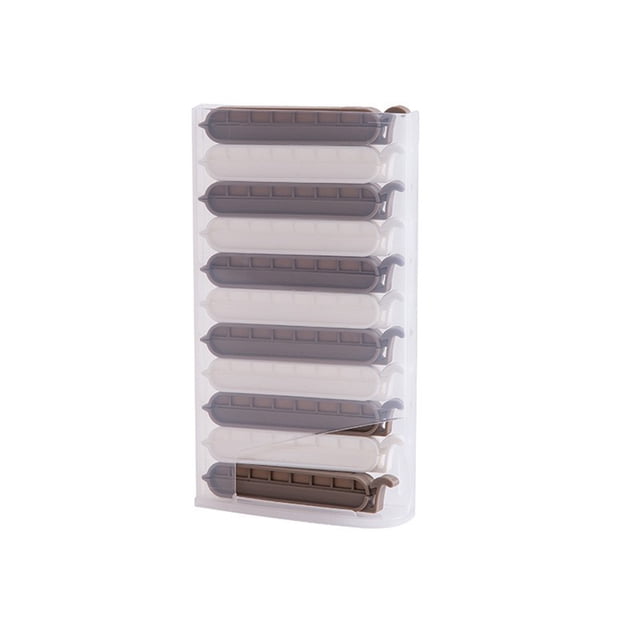 Toystoory Paquete de 10 bolsas de almacenamiento Clip montado en la pared sin taladro desmontable cocina vegetal Snack sellador abrazadera accesorios con Almacenamiento y organización del hogar Toystoory HA065184-01B
