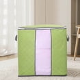 thumbnail image 4 of Clearance Under $5 Boovnll 60L Clothes Storage, Large Capacity Foldable Thicken Storage Bags with Reinforced Handles & Zippers & Clear Window for Blanket, Comforters, Pillows, Storage and Organization, 4 of 5